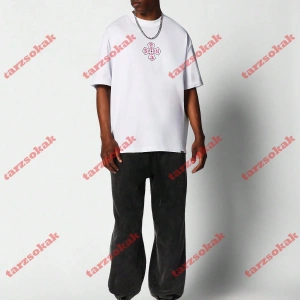 Model 3373 Erkek Yazlık Yuvarlak Yaka Kısa Kollu Günlük Tişört, Yaz