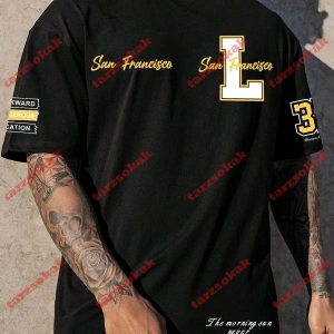 Model 3390 Erkek Yazlık Yuvarlak Yaka Kısa Kollu Günlük Tişört, Yaz