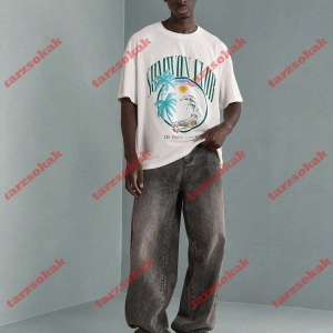 Model 3395 Erkek Yazlık Yuvarlak Yaka Kısa Kollu Günlük Tişört, Yaz