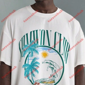 Model 3395 Erkek Yazlık Yuvarlak Yaka Kısa Kollu Günlük Tişört, Yaz