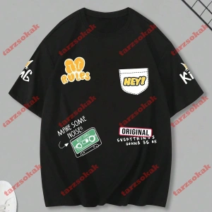 Model 3440 Erkek Yazlık Yuvarlak Yaka Kısa Kollu Günlük Tişört, Yaz