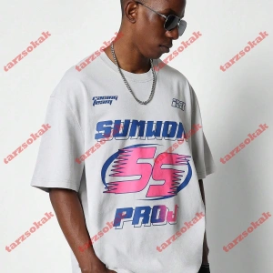 Model 3452 Erkek Yazlık Yuvarlak Yaka Kısa Kollu Günlük Tişört, Yaz