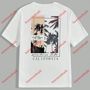 Model 3481 Erkek Yazlık Yuvarlak Yaka Kısa Kollu Günlük Tişört, Yaz