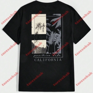 Model 3481 Erkek Yazlık Yuvarlak Yaka Kısa Kollu Günlük Tişört, Yaz