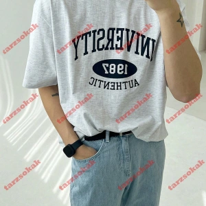 Model 3497 Erkek Yazlık Yuvarlak Yaka Kısa Kollu Günlük Tişört, Yaz