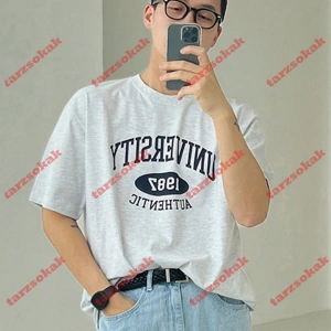 Model 3497 Erkek Yazlık Yuvarlak Yaka Kısa Kollu Günlük Tişört, Yaz