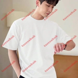 Model 3499 Erkek Yazlık Yuvarlak Yaka Kısa Kollu Günlük Tişört, Yaz