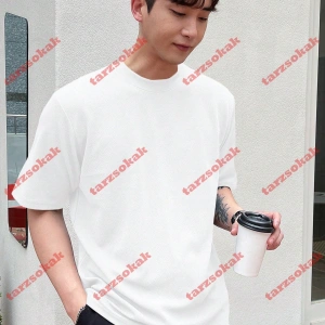 Model 3499 Erkek Yazlık Yuvarlak Yaka Kısa Kollu Günlük Tişört, Yaz