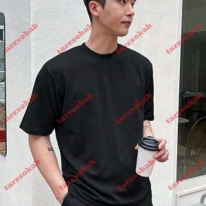 Model 3499 Erkek Yazlık Yuvarlak Yaka Kısa Kollu Günlük Tişört, Yaz