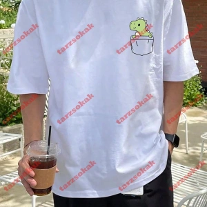 Model 3501 Erkek Yazlık Yuvarlak Yaka Kısa Kollu Günlük Tişört, Yaz