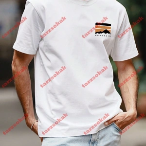 Model 3504 Erkek Yazlık Yuvarlak Yaka Kısa Kollu Günlük Tişört, Yaz