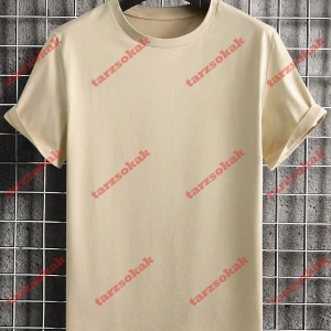 Model 3517 Erkek Yazlık Yuvarlak Yaka Kısa Kollu Günlük Tişört, Yaz