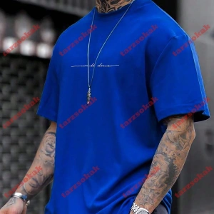 Model 3520 Erkek Yazlık Yuvarlak Yaka Kısa Kollu Günlük Tişört, Yaz