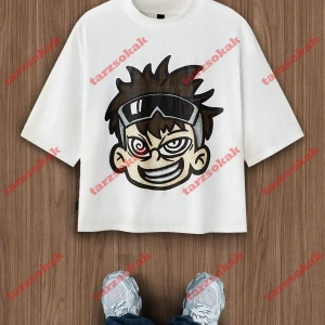 Model 3524 Erkek Yazlık Yuvarlak Yaka Kısa Kollu Günlük Tişört, Yaz