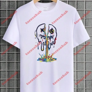 Model 3525 Erkek Yazlık Yuvarlak Yaka Kısa Kollu Günlük Tişört, Yaz