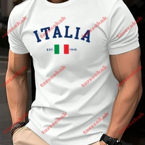 Model 3547 Erkek Yazlık Yuvarlak Yaka Kısa Kollu Günlük Tişört, Yaz