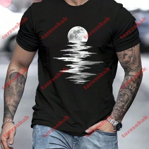 Model 3549 Erkek Yazlık Yuvarlak Yaka Kısa Kollu Günlük Tişört, Yaz