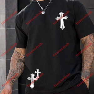 Model 3553 Erkek Yazlık Yuvarlak Yaka Kısa Kollu Günlük Tişört, Yaz