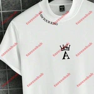 Model 3556 Erkek Yazlık Yuvarlak Yaka Kısa Kollu Günlük Tişört, Yaz