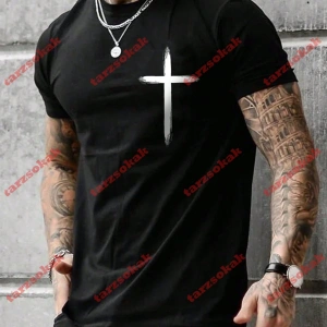 Model 3568 Erkek Yazlık Yuvarlak Yaka Kısa Kollu Günlük Tişört, Yaz