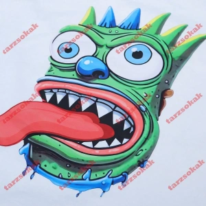 Model 3571 Erkek Yazlık Yuvarlak Yaka Kısa Kollu Günlük Tişört, Yaz