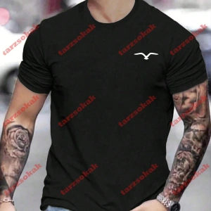 Model 3575 Erkek Yazlık Yuvarlak Yaka Kısa Kollu Günlük Tişört, Yaz