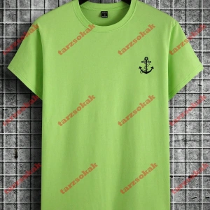 Model 3585 Erkek Yazlık Yuvarlak Yaka Kısa Kollu Günlük Tişört, Yaz