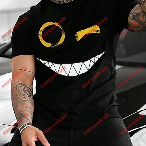 Model 3593 Erkek Yazlık Yuvarlak Yaka Kısa Kollu Günlük Tişört, Yaz