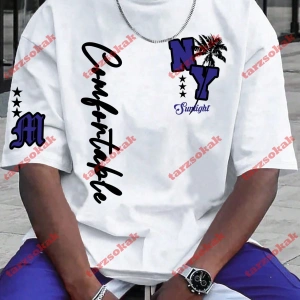 Model 3594 Erkek Yazlık Yuvarlak Yaka Kısa Kollu Günlük Tişört, Yaz