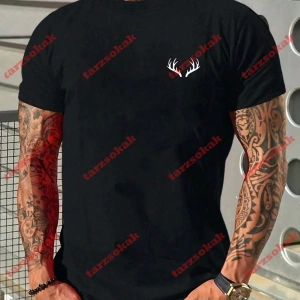 Model 3599 Erkek Yazlık Yuvarlak Yaka Kısa Kollu Günlük Tişört, Yaz