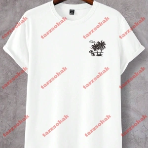 Model 3601 Erkek Yazlık Yuvarlak Yaka Kısa Kollu Günlük Tişört, Yaz