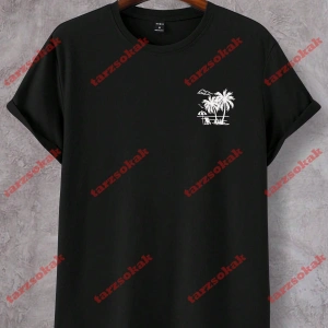 Model 3601 Erkek Yazlık Yuvarlak Yaka Kısa Kollu Günlük Tişört, Yaz