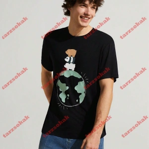 Model 3609 Erkek Yazlık Yuvarlak Yaka Kısa Kollu Günlük Tişört, Yaz