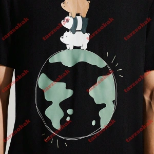 Model 3609 Erkek Yazlık Yuvarlak Yaka Kısa Kollu Günlük Tişört, Yaz