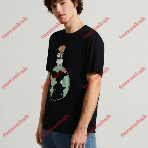 Model 3609 Erkek Yazlık Yuvarlak Yaka Kısa Kollu Günlük Tişört, Yaz