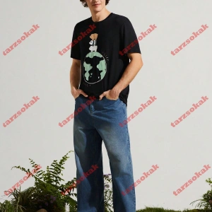 Model 3609 Erkek Yazlık Yuvarlak Yaka Kısa Kollu Günlük Tişört, Yaz