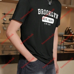 Model 3622 Erkek Yazlık Yuvarlak Yaka Kısa Kollu Günlük Tişört, Yaz