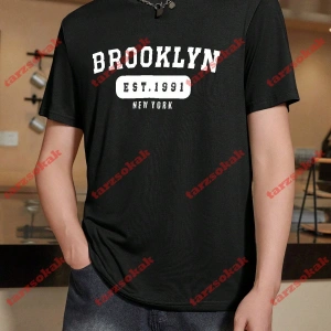 Model 3622 Erkek Yazlık Yuvarlak Yaka Kısa Kollu Günlük Tişört, Yaz