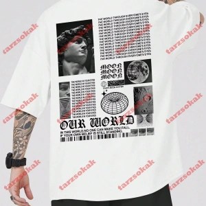 Model 3623 Erkek Yazlık Yuvarlak Yaka Kısa Kollu Günlük Tişört, Yaz