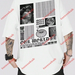 Model 3623 Erkek Yazlık Yuvarlak Yaka Kısa Kollu Günlük Tişört, Yaz