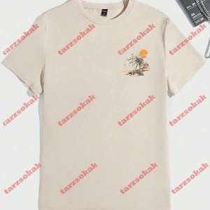 Model 3626 Erkek Yazlık Yuvarlak Yaka Kısa Kollu Günlük Tişört, Yaz