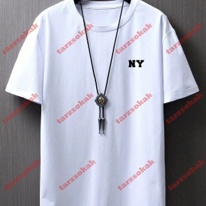 Model 3643 Erkek Yazlık Yuvarlak Yaka Kısa Kollu Günlük Tişört, Yaz