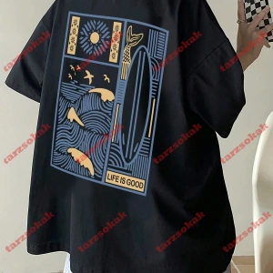 Model 3654 Erkek Yazlık Yuvarlak Yaka Kısa Kollu Günlük Tişört, Yaz