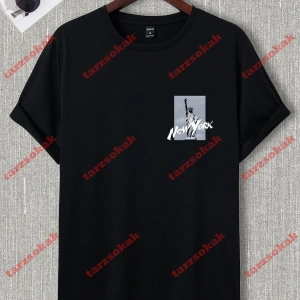 Model 3659 Erkek Yazlık Yuvarlak Yaka Kısa Kollu Günlük Tişört, Yaz