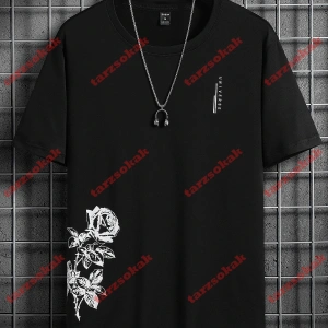 Model 3669 Erkek Yazlık Yuvarlak Yaka Kısa Kollu Günlük Tişört, Yaz