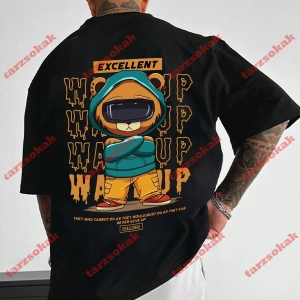 Model 3688 Erkek Yazlık Yuvarlak Yaka Kısa Kollu Günlük Tişört, Yaz