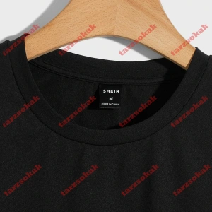 Model 3696 Erkek Yazlık Yuvarlak Yaka Kısa Kollu Günlük Tişört, Yaz