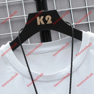 Model 3697 Erkek Yazlık Yuvarlak Yaka Kısa Kollu Günlük Tişört, Yaz