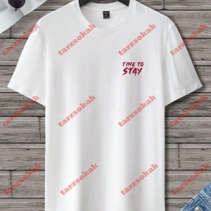 Model 3703 Erkek Yazlık Yuvarlak Yaka Kısa Kollu Günlük Tişört, Yaz