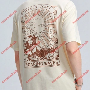 Model 3704 Erkek Yazlık Yuvarlak Yaka Kısa Kollu Günlük Tişört, Yaz